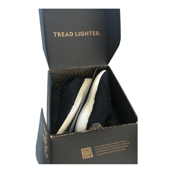 Allbirds Wool Runner Fluff Natural - Black Men’s size 10 - Picture 8 of 8